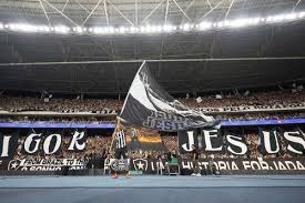 Mosaico de la hinchada de Botafogo antes del partido vs LDU Quito