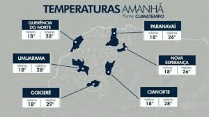 Previsão indica pancadas de chuva e possibilidade de granizo no Paraná
