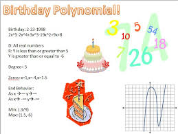 Image result for birthday polynomial project