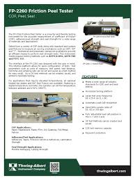 FP-2260 Friction/Peel Tester Overview | PDF | Friction | Force