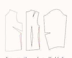 Image of technical flat sketches for a Parisian Cafe Tote Bag showing front, back, and side views with labeled details like pockets, zipper closures, and seam allowances