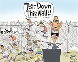 Image result for obama wall cartoon