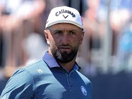 Jon Rahm competing in a golf tournament.