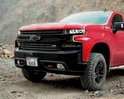 Chevrolet Silverado Trail Boss off-roading in the UAE