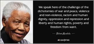 Nelson Mandela quote: We speak here of the challenge of the ... via Relatably.com