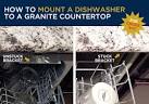 Installing a dishwasher under granite counter