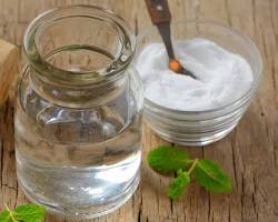 Image of person gargling with salt water