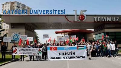 Kayseri Üniversitesi Filistin halkının yanında İhlas Haber Ajansı