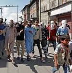 Protests Kashmir after civilian gets