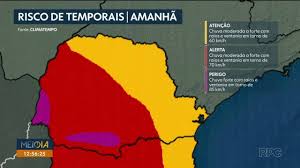 Semana deve ser marcada por chuva em todo o Paraná após chegada de frente fria