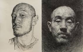 ... definitely reminds me of Van Gogh&#39;s art. A few examples “Self-Portrait” (1889) and “Daubigny&#39;s Garden” (1890). Drawing by Seong Jin Kim 4 ... - seong-jin-kim-04