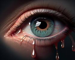 Image of single tear rolling down a cheek
