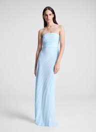 A.L.C. Bianca Strapless Pleated Maxi Dress | ALCltd.com