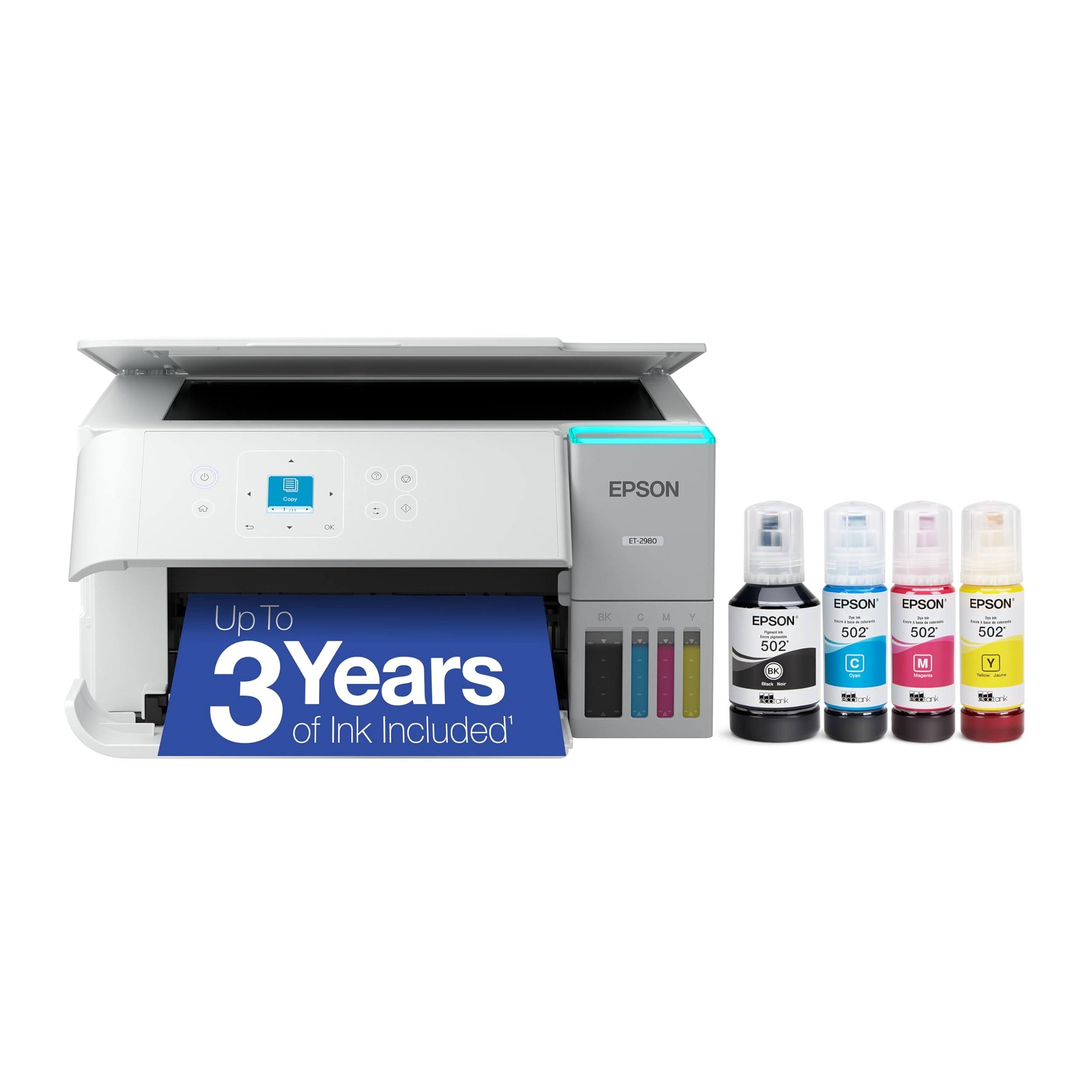 Epson EcoTank ET-2980 Wireless All-in-One Color Supertank Printer