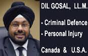 Dil Gosal, JD Juris Doc, LLM Master of Laws - BC Criminal Defense Lawyer - Dil-Gosal-defence175x112