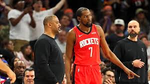 Ime Udoka Explains why Kevin Durant Wasn't on Bench With Rockets in Game 3