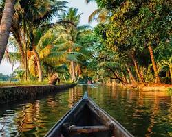 Image of Kerala Backwaters, India in winter