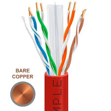 Cat6 Riser Ethernet Cable Black | Bare Copper | CMR, UTP, 23AWG