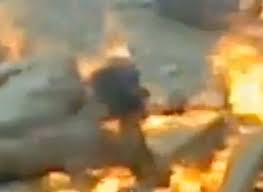 Image result for fire burn nigerian woman