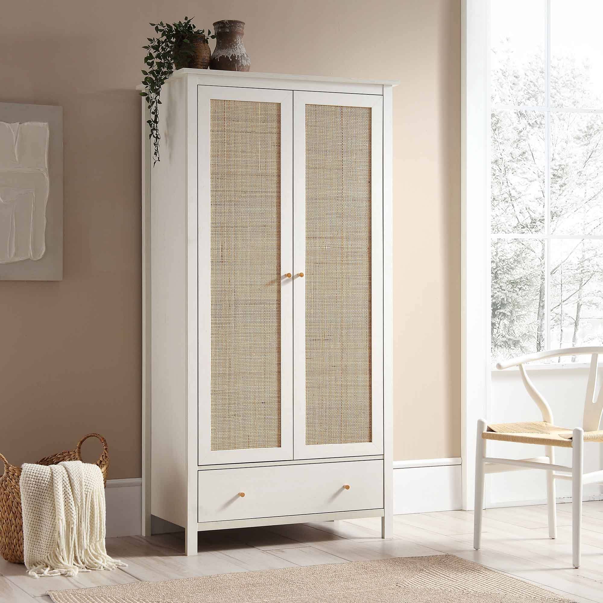 Daals Frances Rattan Double Closet with 1 Drawer