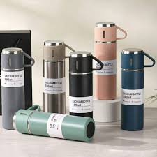 Stainless Steel Vacuum Flask Set | 500ml Thermos Bottle with ...