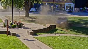 Suspected intoxicated driver arrested after video shows car doing donuts in front of courthouse