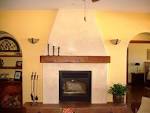 Plaster fireplace