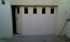 Porte de garage laterale avec portillon pvc