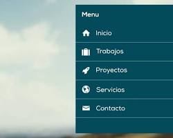 Imagen de menú de hamburguesa diseño web