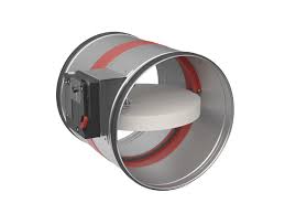 Circular fire damper for large diameters