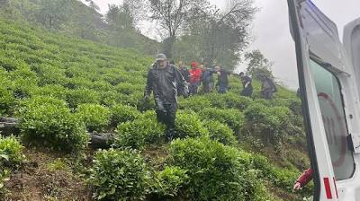 Yamaçtaki çay bahçesinde düşerek yuvarlanan şahıs hastaneye kaldırıldı İhlas Haber Ajansı