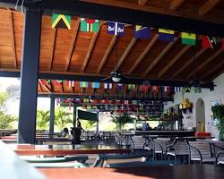 Restaurant Interior with Flagの画像
