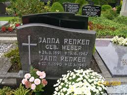 Grab von Janna Renken (geb. Weber) (24.03.1891-19.06.1967 ...