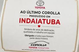 Toyota faz despedida para Corolla antes de encerrar as atividades em Indaiatuba