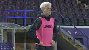 Tristan Degreef, met geblondeerd haar, aan aftrap bij Anderlecht voor kwartfinale tegen Gent