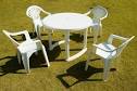 Table chaise jardin plastique