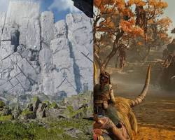 Image of breathtaking landscape from God of War Ragnarok