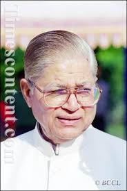 Madhav Singh Solanki - Senior Congress leader and former Chief Minister of Gujarat, during a - Madhav-Singh-Solanki