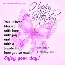 Happy Birthday to a Blessed Person. Free christian card ... via Relatably.com