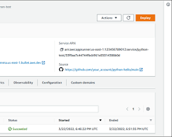 Image of AWS App Runner Configure Service screen