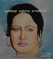 Freddy Diaz Art - Raakhee Gulzar by Sandeep Kumar Sahota &middot; Raakhee Gulzar &middot; Sandeep Kumar Sahota - raakhee-gulzar-sandeep-kumar-sahota