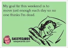 Weekend Goal - #ecard #humor For more quotes and jokes, check out ... via Relatably.com