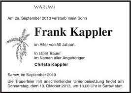 Frank Kappler | Nordkurier Anzeigen