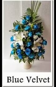 Image result for karangan bunga mawar biru