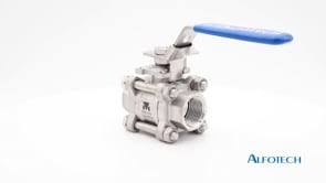 2-piece ball valve w. weld ends and ISO top | Alfotech