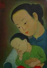 Mai Trung Thu (1906-1980 - Vietnamien) Femme à l\u0026#39;enfant - A.lain R. T. - 82591854_o