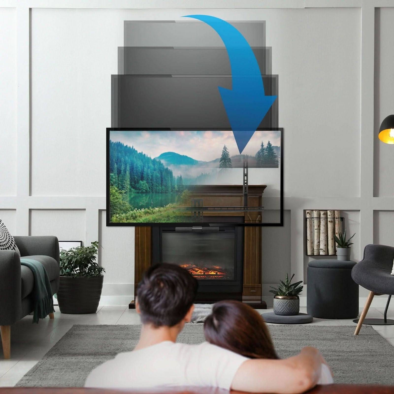 Mount-It! Pull Down Fireplace TV Mount for TVs up to 65