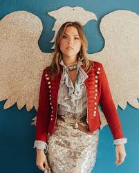 Military Jacket – Teal Poppy