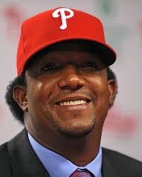 PHILADELPHIA - July 15: Pedro Martinez of the Philadelphia Phillies gets interviewed by the media on July 15, 2009 at Citizens Bank Park in Philadelphia, ... - Philadelphia%2BPhillies%2BIntroduce%2BPedro%2BMartinez%2BoDWONCRYSq_l