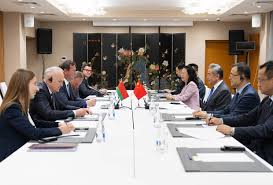 KYRGYZSTAN-CHOLPON-ATA-CHINESE FM-BELARUSIAN FM-MEETING